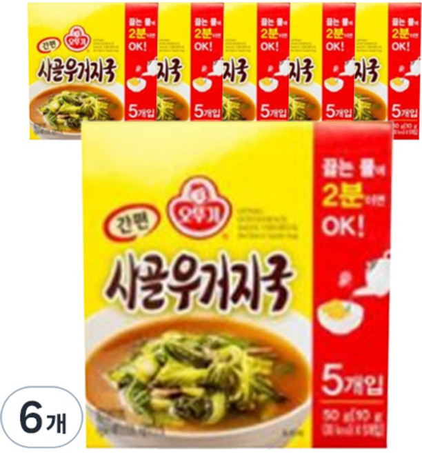 오뚜기 간편 사골 우거지국 5p, 50g, 6개