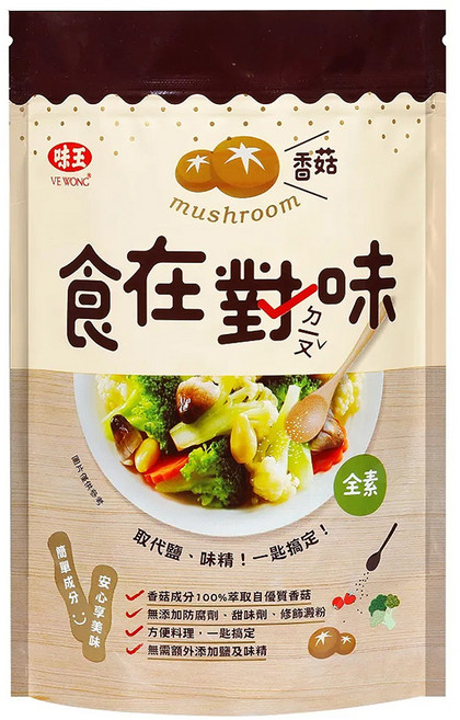 味王 食在對味 香菇風味調味料, 500g, 1包