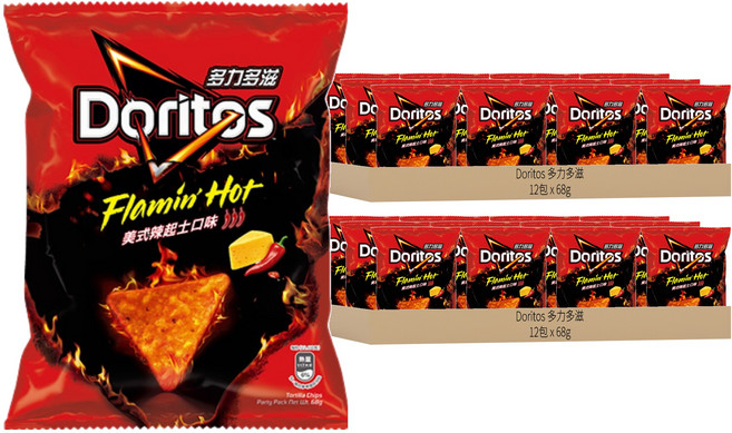 Doritos 多力多滋 玉米片 美式辣起士, 68g, 24包