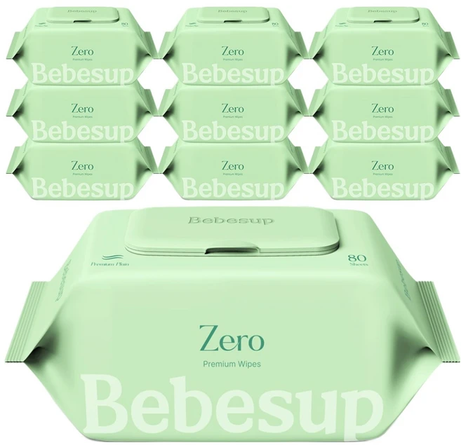 베베숲 제로 물티슈 캡형, 55g, 80개입, 10개 - 쿠팡