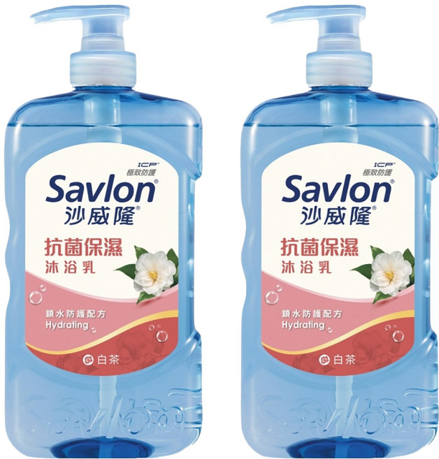 Savlon 沙威隆 抗菌保濕沐浴乳 白茶, 850g, 2瓶