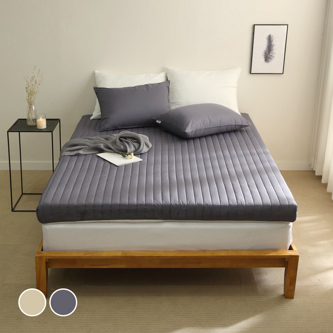 아토앤알로 케이슬립 알러프레쉬 방수 메모리폼 일체형 토퍼 매트리스, 차콜, 11cm