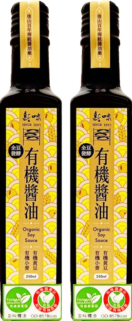 新味醬油 有機醬油, 250ml, 2瓶
