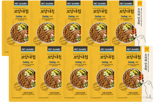 보양대첩 전연령 강아지 쿨링 상온화식 사료, 오리, 50g, 10개