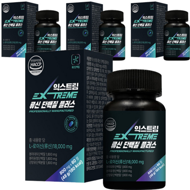 익스트림 류신 단백질 플러스 48g, 4개, 60정