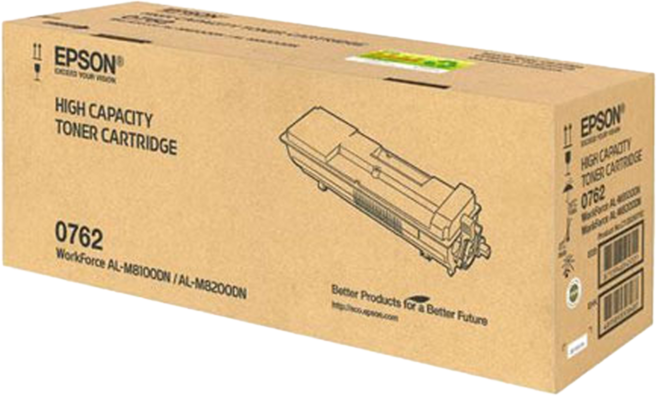 EPSON 台灣公司貨 原廠高容量碳粉匣 21700張 0762/C13S050762/M8100/M820, 黑色, 1個