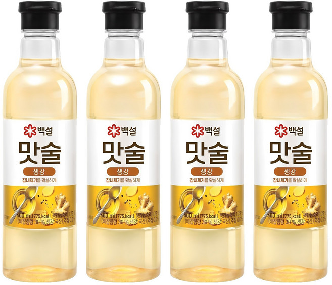 백설 맛술 생강, 500ml, 4개