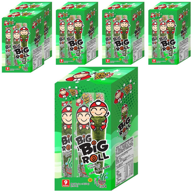 TAO KAE NOI 小老板 CRISPY SEAWEED ORIGINAL 海苔棒棒捲 原味, 27g, 6盒