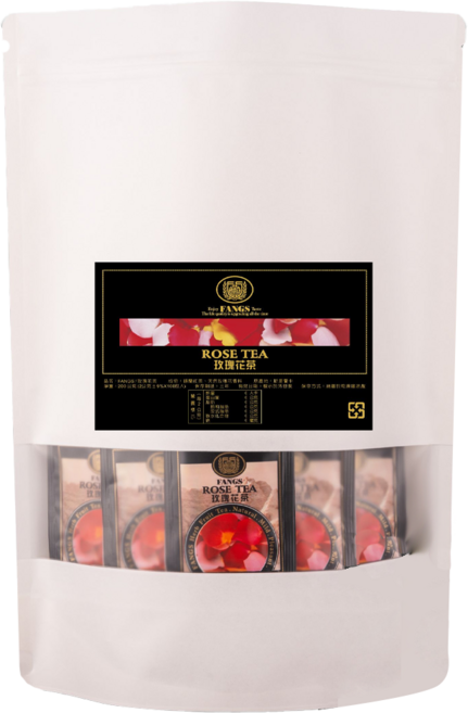 FANGS 方氏 玫瑰花茶 天然花草茶 口感溫和, 2g, 100包, 1袋