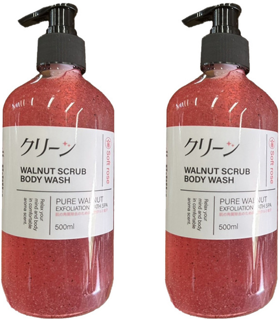 Kurin 海鹽去角質保濕補水長效香氛沐浴露 玫瑰邂逅, 2個, 500ml