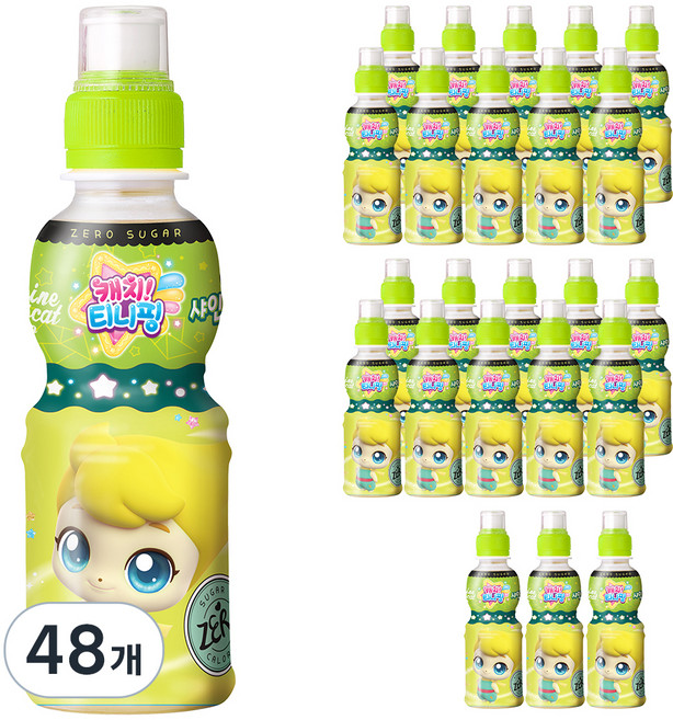 웅진 캐치 티니핑 제로 샤인머스캣 음료, 200ml, 48개