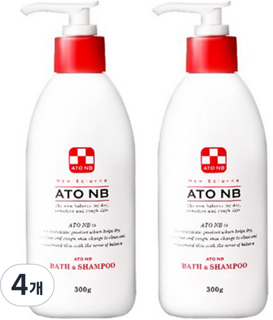 아토엔비 바스 엔 샴푸 유아 올인원클렌저, 300g, 4개