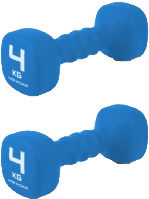 아이워너 네오프렌 사각 아령 스카이블루, 4kg, 2개