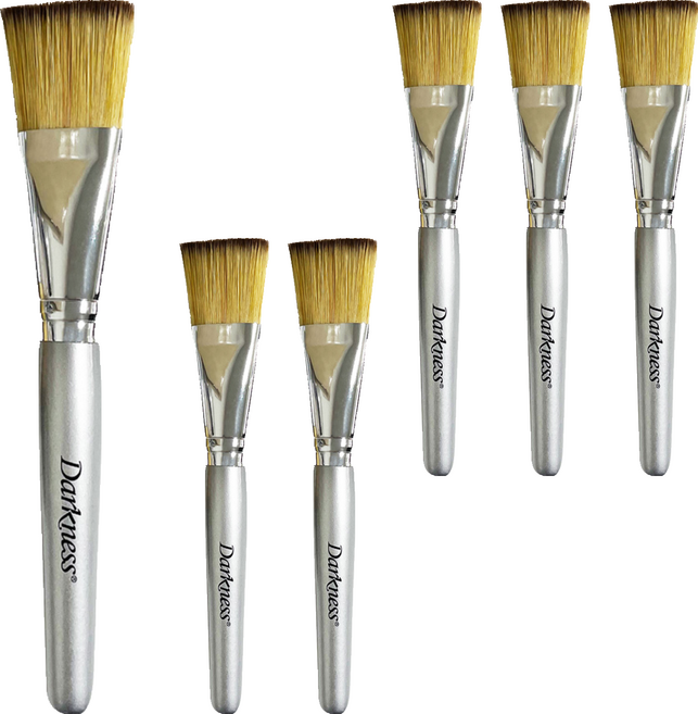 다크니스 피부미용 팩 붓, 6개, 혼합색상