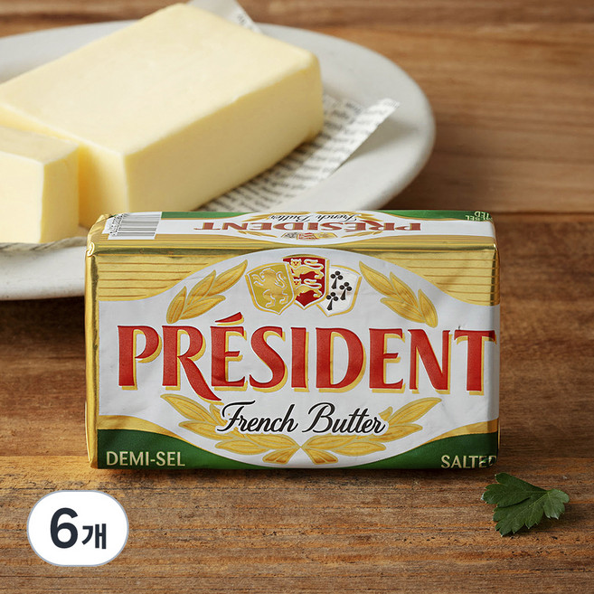프레지덩 가염버터, 200g, 6개