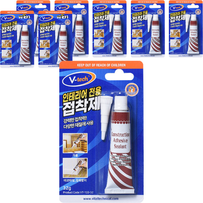 Vtech 인테리어 전용 접착제 미니, 8개