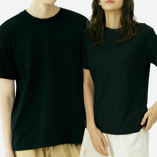 테라우드 쿨 주름 드라이 남여공용 라운드 반팔티 2매