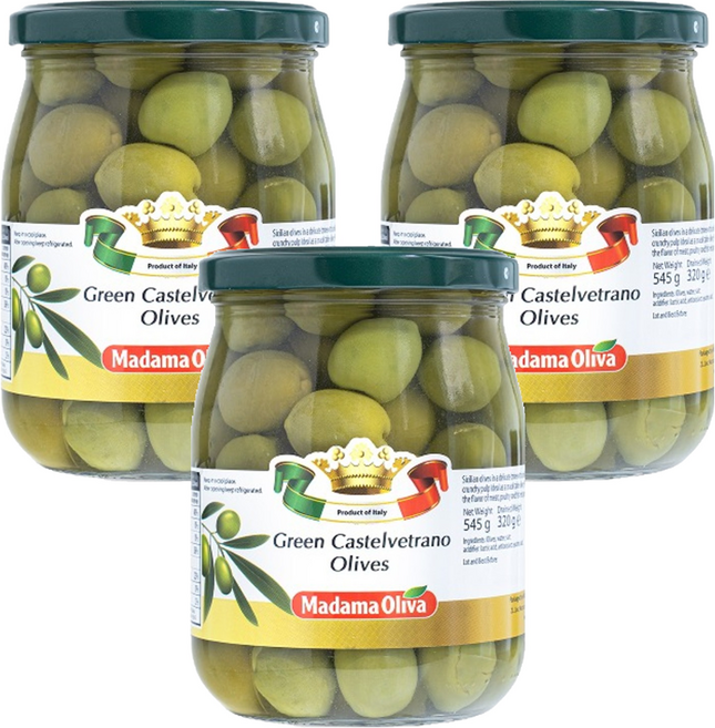 마다마올리바 그린 카스텔베트라노 올리브, 545g, 3개