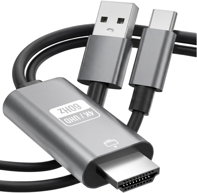 Home Planet 4K UHD 60Hz Type-C to HDMI 鏡像 MHL 充電線 支援三星 Dex, 1個, 2m