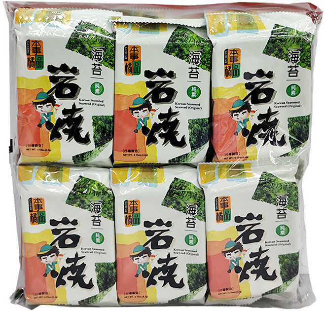 本事橘品 岩燒海苔量販包 原味, 50.4g, 1袋