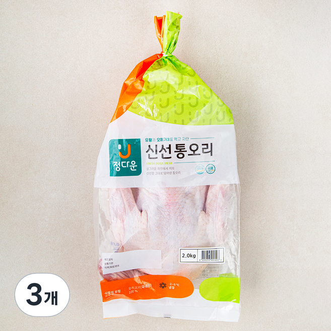 정다운 신선통오리 (냉장), 3개, 2kg