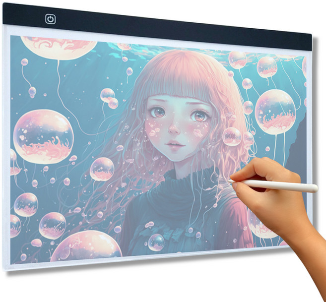 벨리안 드로잉 그림연습 라이트패드 3단 밝기조절 기본형 + USB 케이블 세트, 1세트