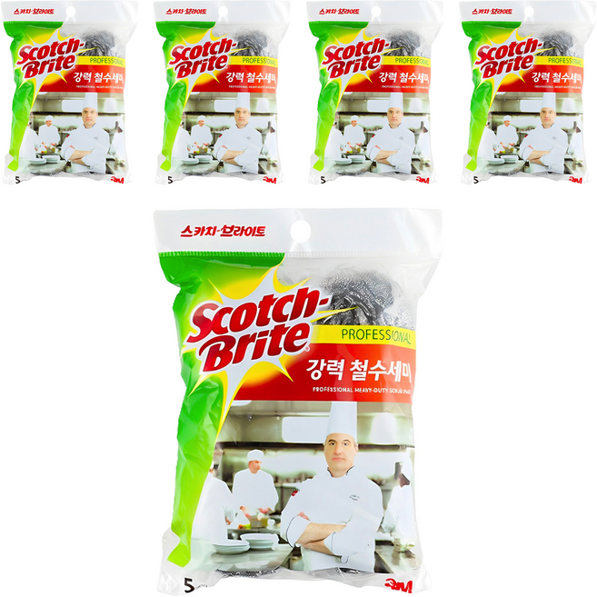 스카치브라이트 강력 철수세미, 5개입, 5개