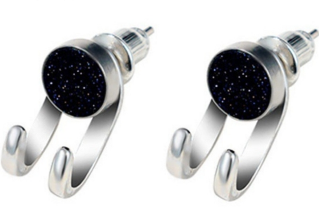 피어니스트 남성용 갈고리 실버 패션 귀걸이 2p