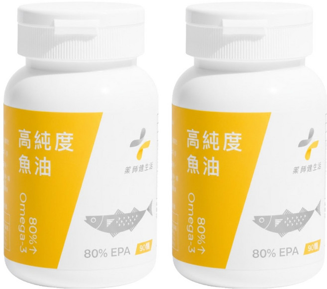 PHARGOODS 藥師健生活 高純度EPA 80％魚油, 90顆, 2罐