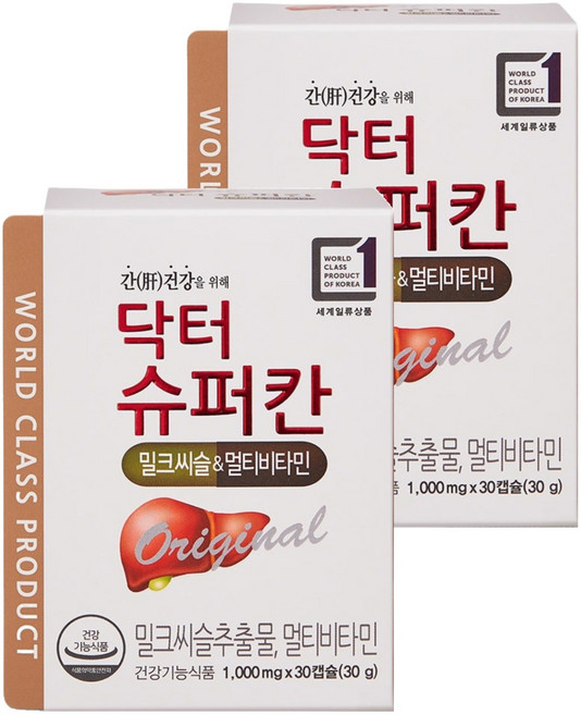 닥터슈퍼칸 에이치엘사이언스 밀크씨슬 멀티비타민 30g, 30정, 2개