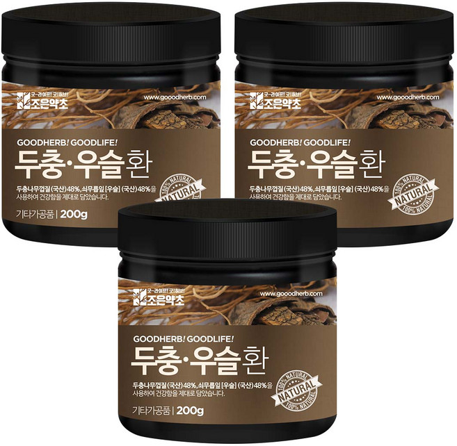 조은약초 두충우슬환, 3개, 200g