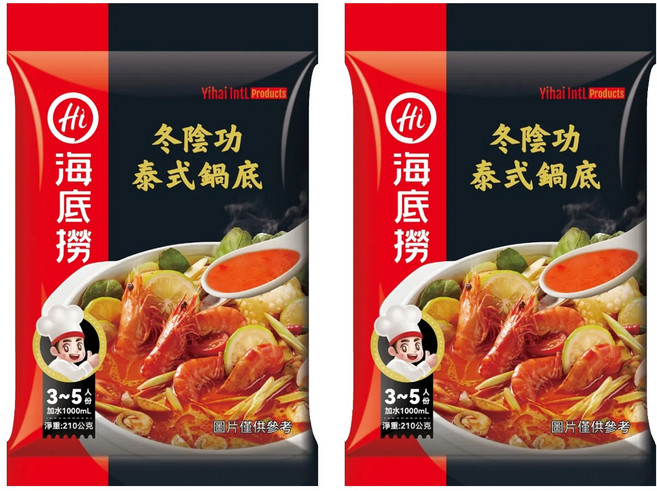海底撈 冬陰功泰式鍋底, 2包, 210g