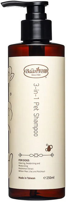 Baan 貝恩 三合一洗寵沐浴露, 250ml, 1瓶
