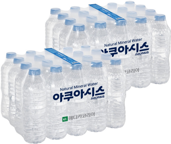 아쿠아시스 무라벨 생수, 500ml, 40개