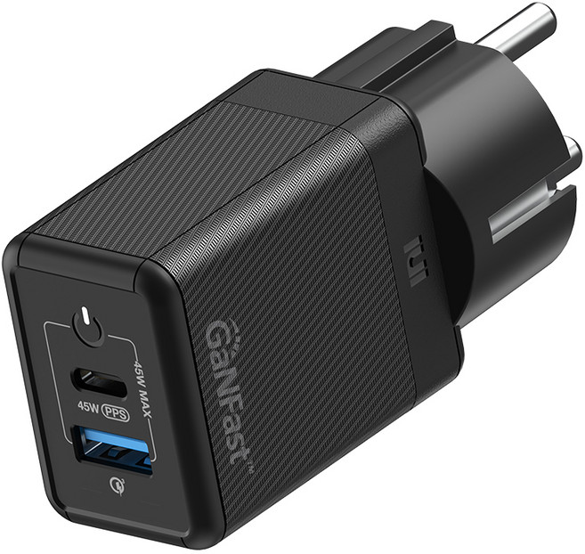 아트뮤 USB PD 45W PPS GaN 접지 듀얼 초고속 충전기 GA210, 블랙, 1개