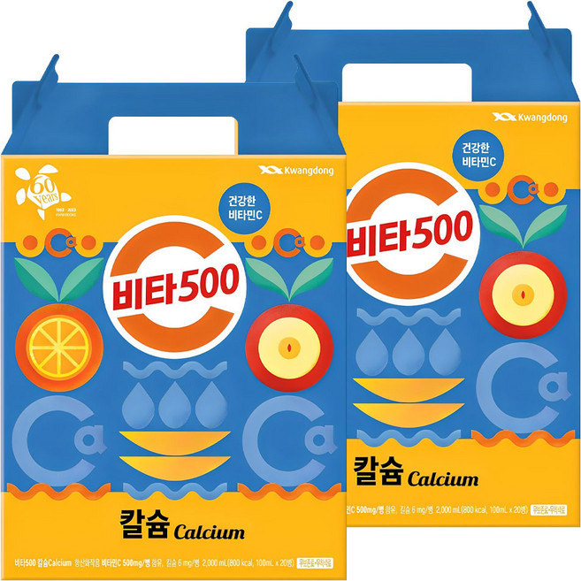 비타500 칼슘 음료, 100ml, 40개
