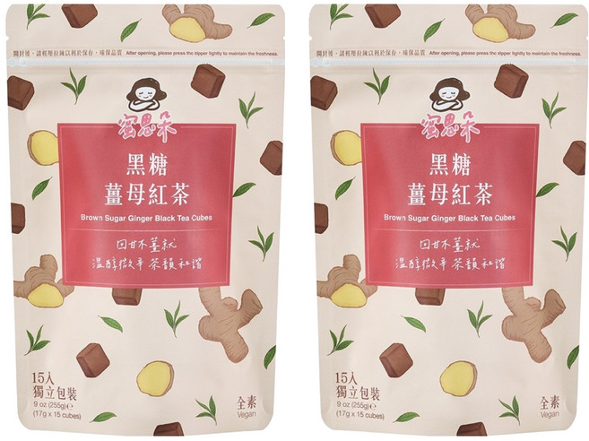 蜜思朵 NEW!黑糖薑母紅茶, 15顆, 17g, 2袋