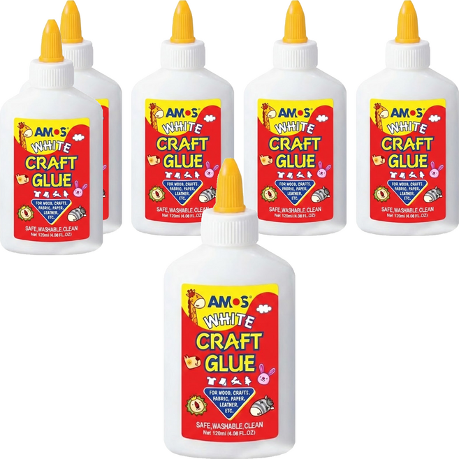AMOS 阿摩司 大容量白膠, 120ml, 6瓶