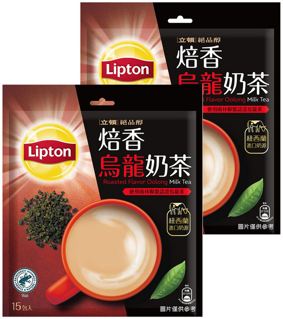 Lipton 立頓 絕品醇 焙香烏龍奶茶, 2袋, 15包, 19g