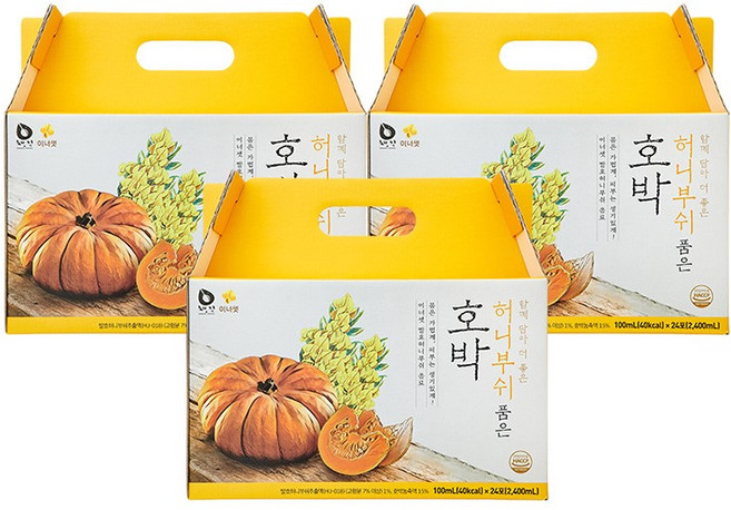 이너셋 허니부쉬 품은 호박즙, 100ml, 72개