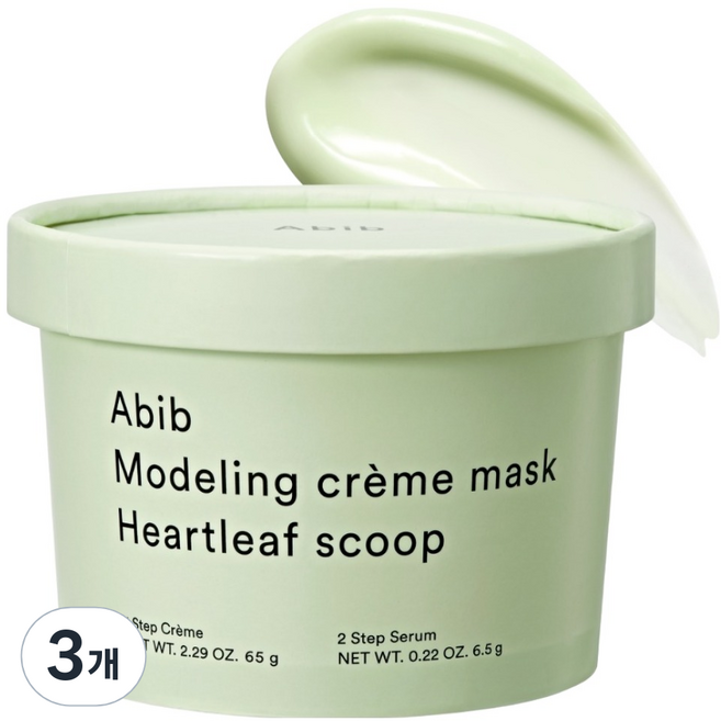 아비브 모델링 크림 마스크 어성초 스쿱, 3개, 1개입