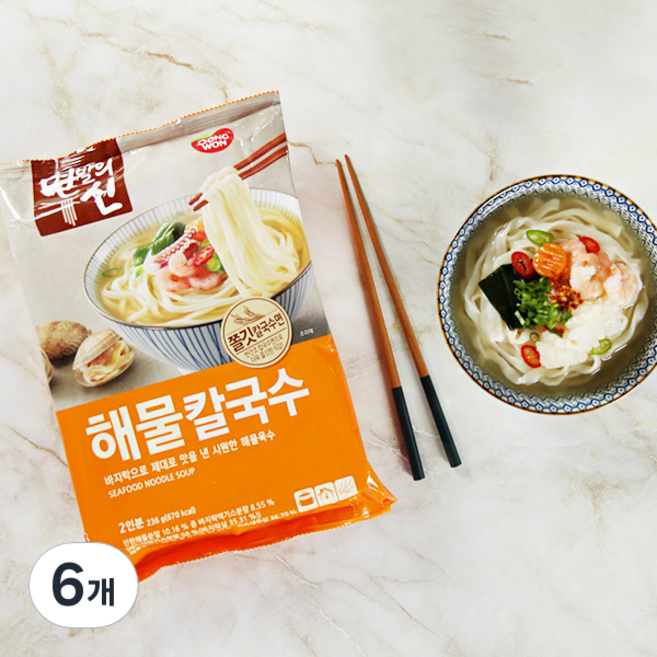 동원 면발의신 해물칼국수, 236g, 6개