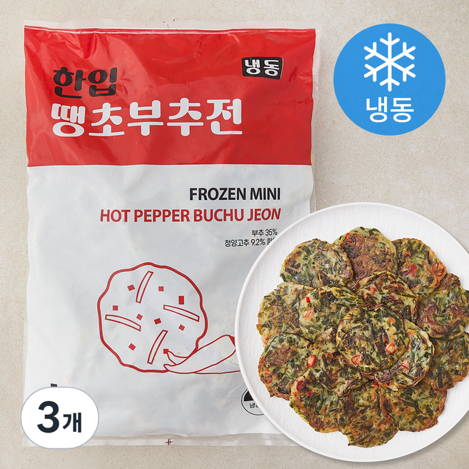 한입 땡초 부추전 (냉동), 1kg, 3개