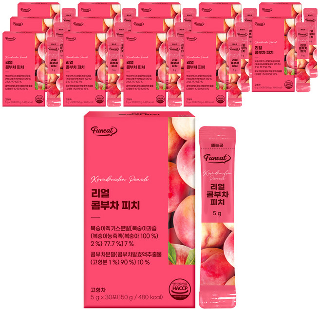 퍼니트 리얼 콤부차 피치맛, 150g, 15개