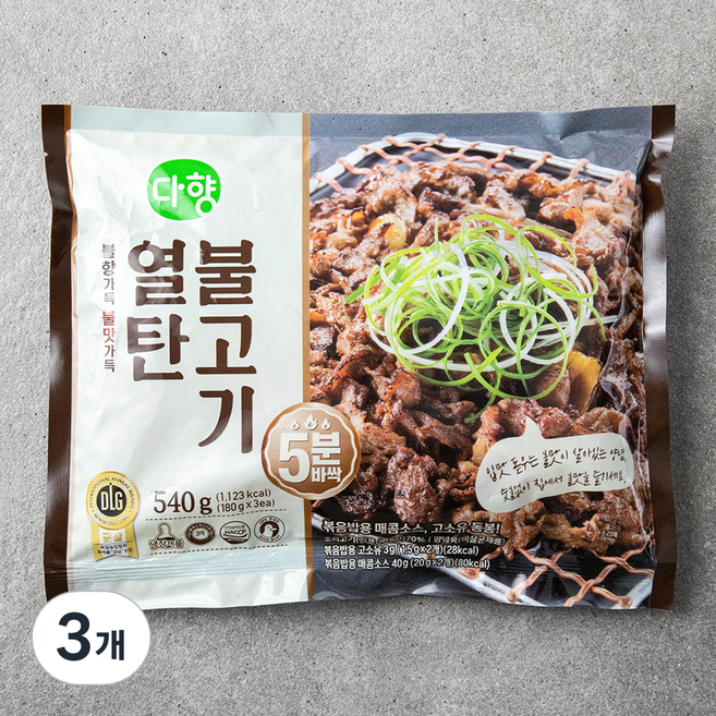 다향 불맛가득 열탄 오리 불고기, 540g, 3개