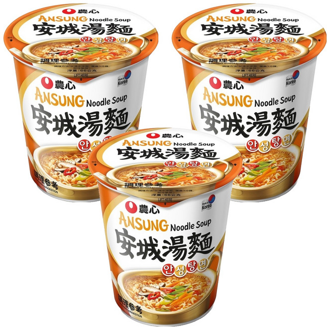 NONGSHIM 農心 安城杯麵 66g, 3個