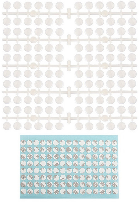 Make Great 圓形凸面美甲色卡, 透明色, 1個