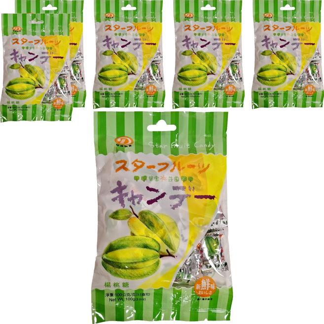 綠得製菓 楊桃糖, 100g, 6袋