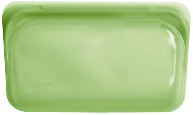 Stasher 長形矽膠密封袋 耐熱安全無毒 居家戶外旅行好幫手 綠色, 1個