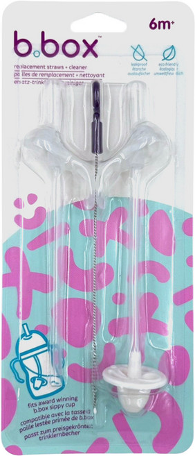 b.box 水杯替換吸管組 替換吸管 2支 + 清潔刷, 1組